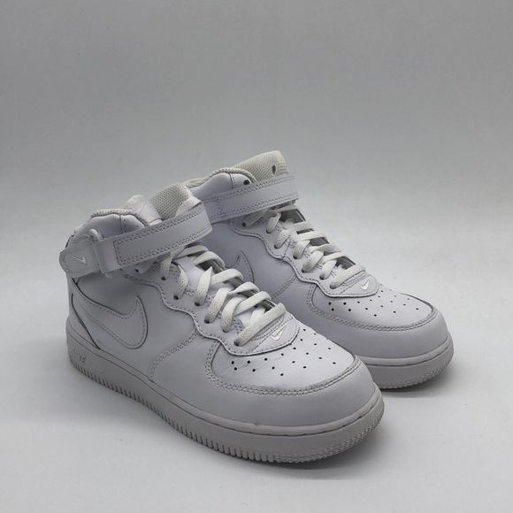 USED Nike Force 1 Mid LE (PS) Little Kids' Shoes White DH2934-111 No Box - Picture 2 of 9
